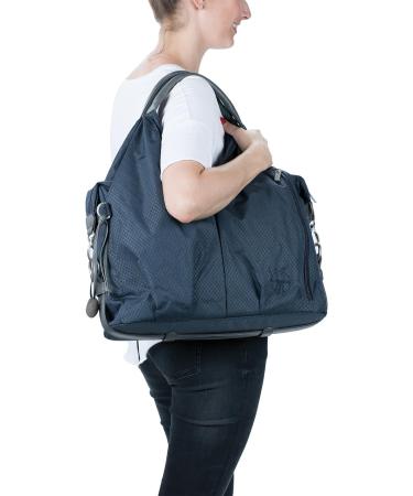Lassig Baby Nappy Changing Bag Diaper Bag with Accessories - Blue M lange Spin Dye - Buy Online on GoSupps.com