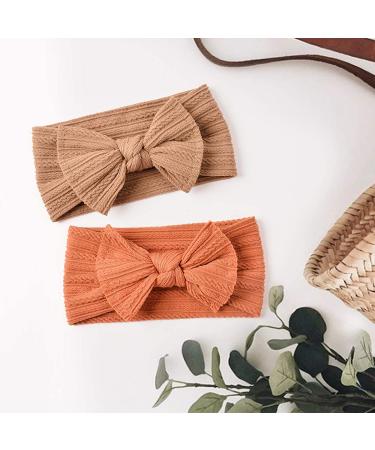 Handmade Baby Headbands - Pack of 10 Stretchy Nylon Headbands with Bows for Newborn to Toddler Girls - Buy Online on GoSupps.com