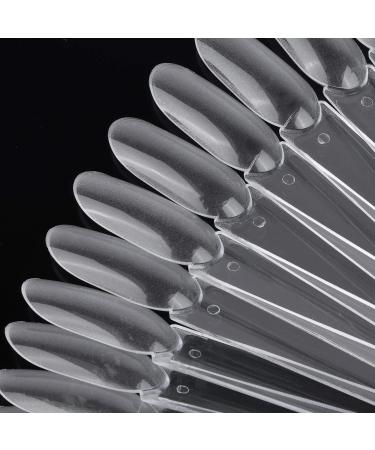 50 Pcs Clear False Nail Sticks Polish Board with Metal Split Ring - Nail Polish Practice Display Art Tips - Buy Online on GoSupps.com