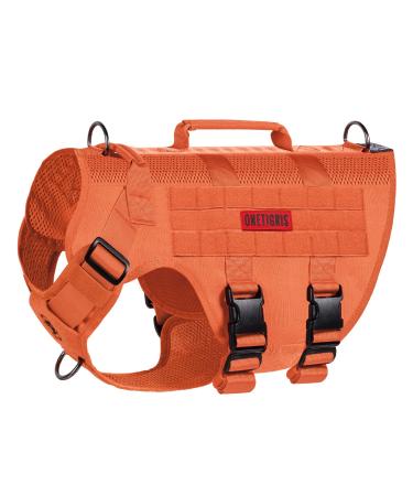 Oneigris no-pull dog harness Aire mesh adjustable safety harness Ultra breathable for large/medium dog chest harness dogharness with 2 handles dog vest orange L (neck: 45-63cm breast: 68-91cm) - Buy Online on GoSupps.com