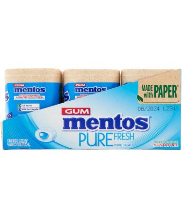 Mentos Pure Fresh Sugar Free Chewing Gum Paperboard Freshmint 50 Pieces (Pack of 6) Freshmint 50 Count (Pack of 6) - Buy Online on GoSupps.com