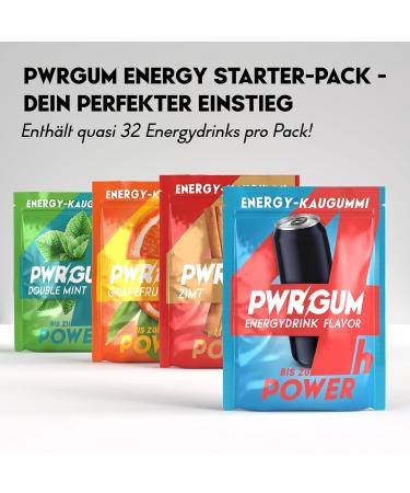 PWRGUM Energy Chewing Gum 4 Series Mix - Sugar-Free Dental Care 4 Hour Energy Boost | Ideal Alternative to Energy Drinks - Buy Online on GoSupps.com