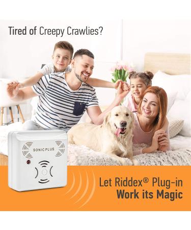 RIDDEX SonicPlus 6-Pack Indoor Pest Repeller - Chemical Free Rodent and Insect Repellent with Side Outlet - White - Buy Online on GoSupps.com