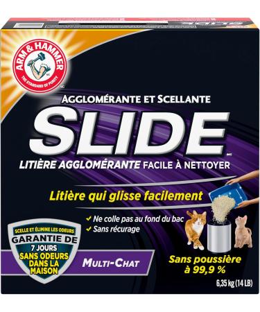 Arm & Hammer Clump & Seal Slide Clay Cat Litter 6.4kg Odour Control Dust Free Clumping Litter Slide 6.4kg - Buy Online on GoSupps.com