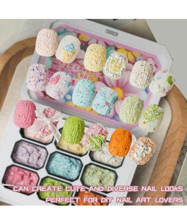  Wuyooprt Solid Nail Gel - 9 Color Gel Nail Polish for Manicures - Glue-on Nail Polish with French Tips for Home Manicures Extensions for Women Girls and Bridal Makeup - Buy Online on GoSupps.com