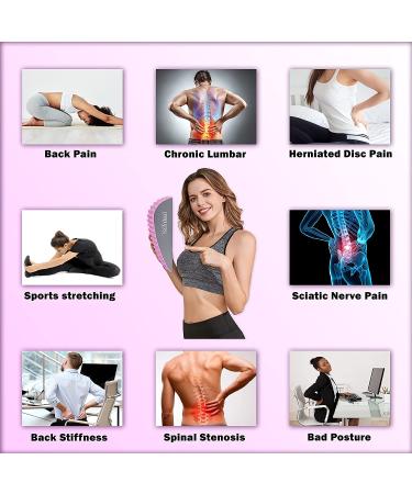 Back Stretcher Pillow - Dr. Approved for Back Pain Relief, Lumbar Support, Sciatica Pain Relief, Posture Corrector - Pink - Buy Online on GoSupps.com