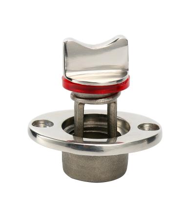 Amarine Made Oval Garboard Drain Plug Stainless Steel Boat Fits 1'' Hole, Thread for 3/4''