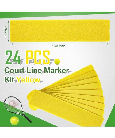 Yellow Court Line Marker Kit - Training Equipment for Tennis, Basketball, Volleyball & Badminton - Outdoor Court Boundary Markers for Kids - Buy Online on GoSupps.com