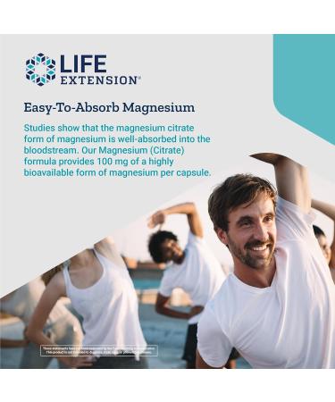 Life Extension Magnesium Citrate 100mg and Zinc 50mg - Magnesium for Heart Bone Health and Zinc for Immune Support - 100 Vegetarian Capsules and 90 Vegetarian Capsules - Buy Online on GoSupps.com