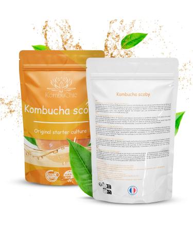 KombuChic: Kombucha SCOBY Starter Set | Tea Fungus Recipes & Free eBook for Perfect Brew - Buy Online on GoSupps.com