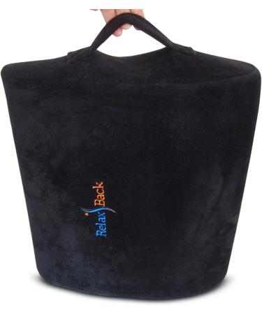 Lumbar Support Cushion (Memory Foam) for Lower Back Pain Relief - Ideal for Office Car Travel | Scoliosis Pregnancy Sciatica Fibromyalgia | Black - Buy Online on GoSupps.com