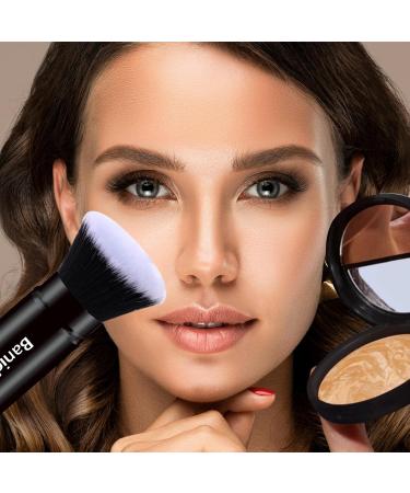 Makeup Brush Kabuki Face Brushes Retractable Travel Blush Brush Portable Flawless for Foundation Powder Blush Bronzer Buffing Liquid Cream Cruelty Free with Cover(Flat-Head) - Buy Online on GoSupps.com