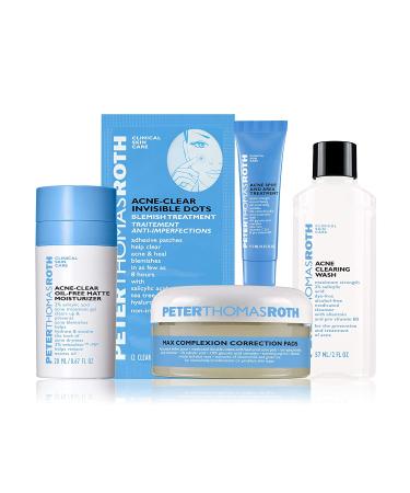 Peter Thomas Roth Acne-Clear Essentials Kit - 5-Piece Acne Treatment for Face and Skin Care - Buy Online on GoSupps.com
