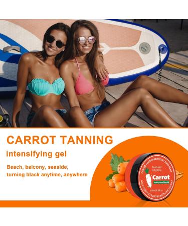 100ml Carrot Tanning Intensifying Gel - Outdoor & Tanning Bed Accelerator for Women & Men | Natural Moisturizing Tanning Cream & Fast Bronzing Butter - Buy Online on GoSupps.com