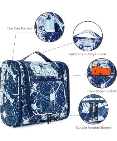 Blue Lotus Large Travel Hanging Toiletry Wash Bag for Women | Makeup Cosmetic Organizer - Buy Online on GoSupps.com