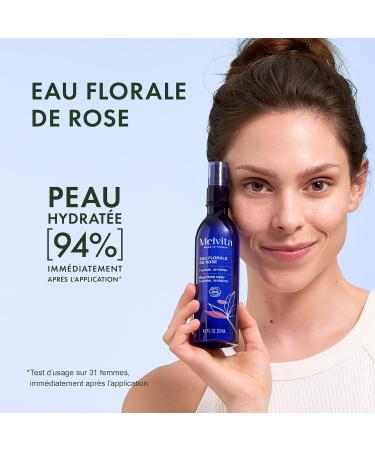 Melvita - Eau Florale - Tonifie et Rafra chit la Peau - Multi-Usages - Pour Tous Types de Peau - Fabriqu e en France Rose 200 ml - Buy Online on GoSupps.com