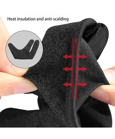 SUYARE 3 Finger Heat Resistant Gloves - Hair Dye & Barber Gloves Hair Dye Curling Wand Gloves | Elastic Professional Reusable Barber Heat Gloves for Curling Irons Hair Dryers right hand - Buy Online on GoSupps.com