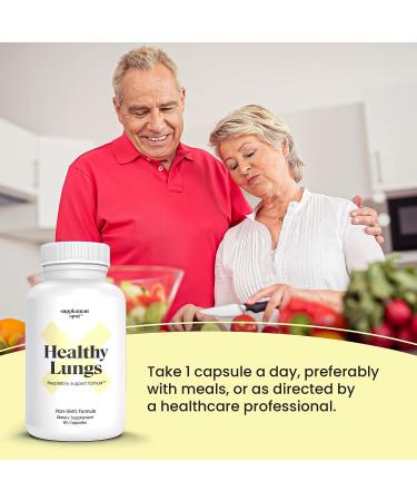 Lung Support Supplement for Respiratory Health - Butterbur, Bromelain, Feverfew, Cordyceps, Nettle & Pine Bark - 60 Servings - Buy Online on GoSupps.com