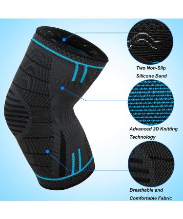 KGONE XL Knee Support Sleeve for Men & Women - Joint Pain Relief & Arthritis Recovery - Breathable Anti-Slip Compression Brace for Running, Basketball, Walking - Single Wrap - Buy Online on GoSupps.com