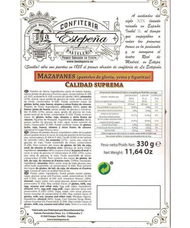 Marzipan (ice cream yellow and figurines) - Typical Andalusian Christmas pastries - La Estepe a - 330 grams - Buy Online on GoSupps.com