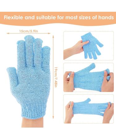 Sibba Exfoliating Gloves - 5 Pairs Natural Loofah Shower Scrub Gloves for Body & Face - Dead Skin Remover Bath Gloves for Women & Men - Buy Online on GoSupps.com