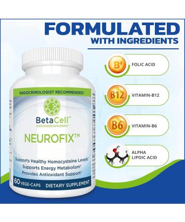 Neurofix Nerve Support Supplement - 60 Veg Capsules | Boost Nerve Health & Wellness | International Shipping Available - Buy Online on GoSupps.com