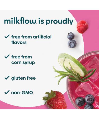 UpSpring MilkFlow Fenugreek & Blessed Thistle Drink - Berry Flavor, 16 Packets (10g Each) for Lactation Support - Buy Online on GoSupps.com