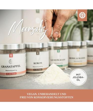 Buy Lowell 500g Body Peeling Sea Salt Scrub with Jojoba Oil - Mango & Peach | Nourishing Shower & Sauna Exfoliator - International Shipping Available - Buy Online on GoSupps.com