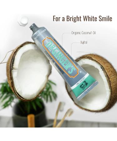 Dr. Ginger's Coconut Oil Toothpaste Travel Size 3ct - All-Natural Oil Pulling & Xylitol Blend for Fresh Breath, Gum Health, Plaque Prevention - Coconut Mint Flavor - Fluoride-Free - 1.25oz - Buy Online on GoSupps.com
