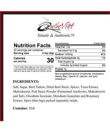 Quoc Viet Foods Beef Flavored Pho Soup Base 10oz - Cot Pho Bo Brand Beef 10 Ounce (1 Pack) - Buy Online on GoSupps.com