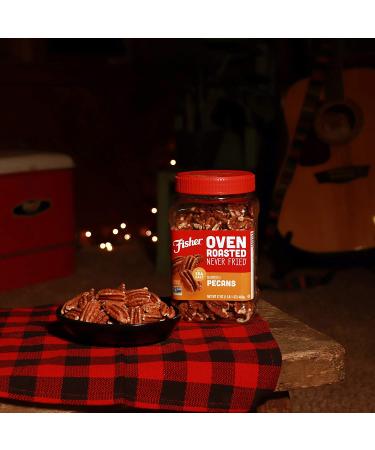 Fisher Oven Roasted Mammoth Pecans 17oz â€“ Sea Salt, Non-GMO, No Oil or Preservatives - Buy Online on GoSupps.com