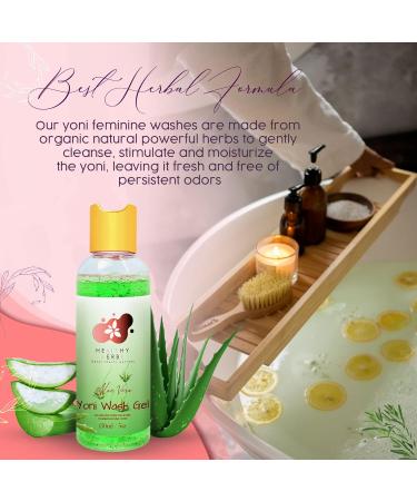 Yoni Feminine Care Gel Wash (5 oz) - pH Balanced Hygiene Odor Cleanse for Menstrual Support - Soothes Itching and Burning - Natural Blend with Aloe Vera - Buy Online on GoSupps.com