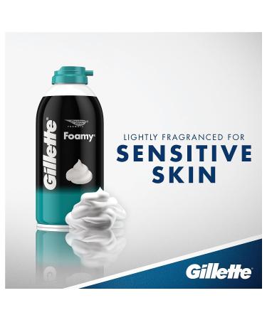 Gillette Foamy Shaving Cream Sensitive Skin 11oz - Pack of 12 - Buy Online on GoSupps.com