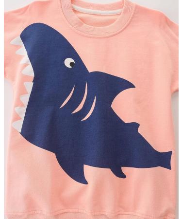 Girls Cotton Sweatshirt | Long Sleeve Shark Print Top for Kids | Toddler Casual Jumper | Ages 1-12 Years - Buy Online on GoSupps.com