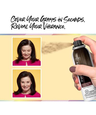 AGEbeautiful Root Touch Up Hair Color Spray | Gray Concealer for Temporary Cover Up | Black/Brown/Blonde/Red Medium Brown - 1.5 oz - Buy Online on GoSupps.com