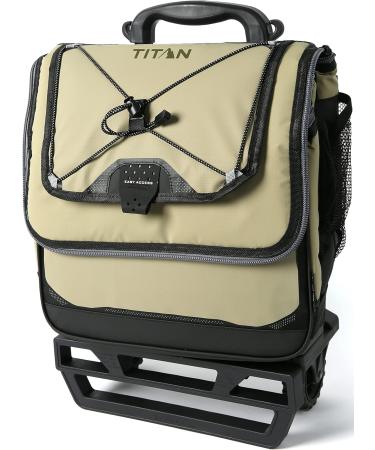 Arctic Zone Titan Deep Freeze 60 (50+10) Can Collapsible Rolling Cooler with Wheels and All-Terrain Cart - Colors: Moss and Process Blue White Cooler + Cooler - Buy Online on GoSupps.com