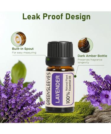 GREENSLEEVES Lavender Essential Oil 10ml Pure Plant-Based Fragrance Oil for Aromatherapy Essential Oils for Diffuser Air Freshener Massage Bath Bomb Scented Candle Soap Making - Buy Online on GoSupps.com