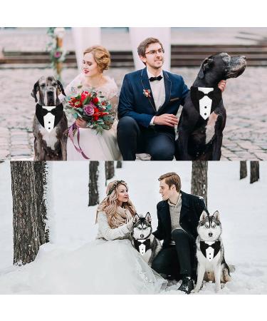 GOYOSWA Dog Tuxedo Suit with Bow Tie for Wedding & Special Occasions | Adjustable Formal Costume for Small, Medium, Large Dogs (Large Neck 15-25) - Buy Online on GoSupps.com