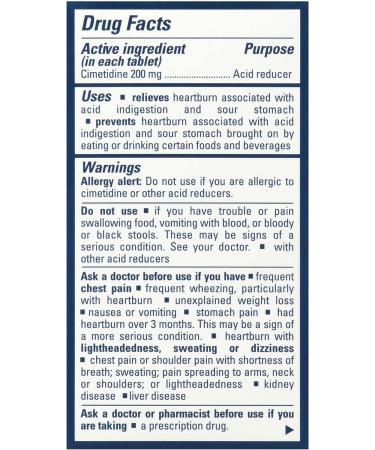 Tagamet HB 200mg Cimetidine Acid Reducer - 70 Count Heartburn Relief Tablets - Buy Online on GoSupps.com