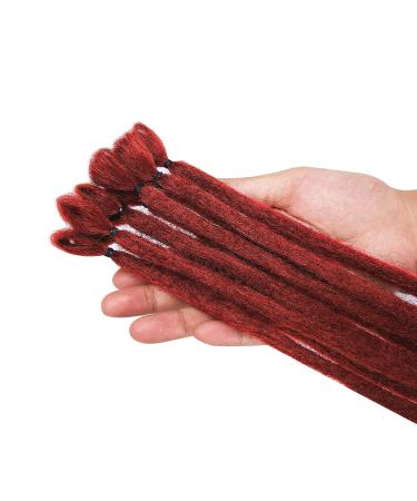 Noblife 10pcs 50cm Burgundy Dreadlock Extensions - Synthetic Crocheted Faux Locs for Men & Women - Jamaica Punk Hairstyle Accessories - Buy Online on GoSupps.com