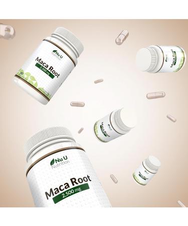 Organic Maca Root Capsules 2500mg - 180 Vegan Capsules - UK Made Supplement for Men & Women - Buy Online on GoSupps.com