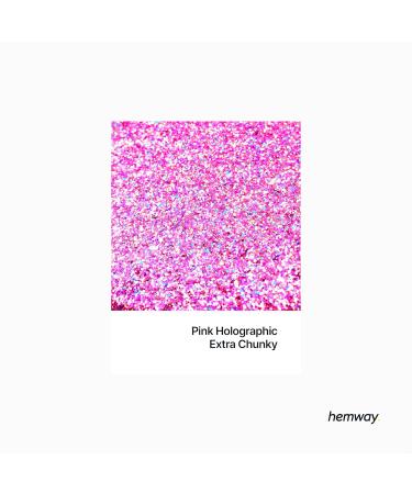 Hemway Biodegradable Eco Body Glitter - 100g Pink Holo | Cosmetic Safe for All Skin Types - Eco-Friendly Sparkle - Buy Online on GoSupps.com