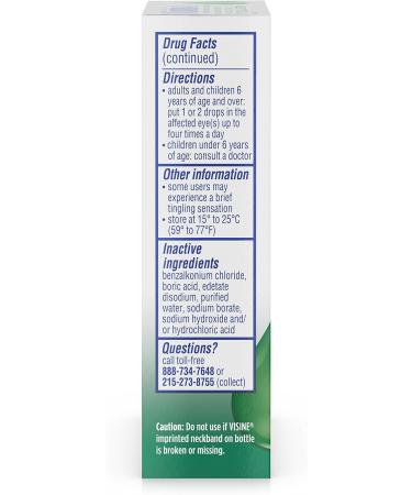 Visine-A Allergy Eye Relief Drops - Antihistamine & Redness Reliever 0.5 fl oz | Fast Shipping Worldwide - Buy Online on GoSupps.com