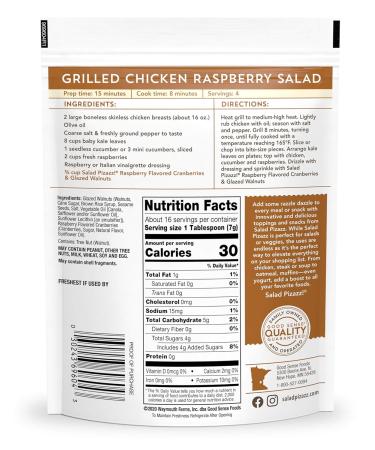 SALAD PIZAZZ Raspberry Cranberry Walnut Frisco Salad Toppers 4 Oz (Pack of 6) - Non-GMO - Buy Online on GoSupps.com