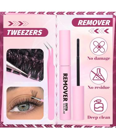 Fluffy Lash Clusters Kit - 150D & 200D Thick Volume Extensions | 14-20mm Wispy Individual Lashes | Includes Bond Seal Remover & Tweezers by Delyneph - Buy Online on GoSupps.com