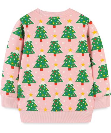Girls Cotton Sweatshirt | Long Sleeve Pullover | Toddler Clothes | Age 1-12 Years | Christmas Trees - Buy Online on GoSupps.com