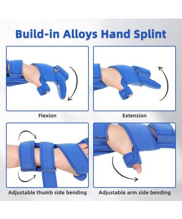 TYYIHUA Resting Hand Splint | Stroke Recovery Hand Brace with Finger Support for Carpal Tunnel Arthritis & Metacarpal Breaks - Left Hand Therapy Equipment - Buy Online on GoSupps.com