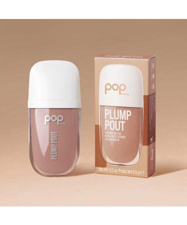 POP Beauty Plump Pout Bare Nectar | Plumping Lip Oil  Hydrating Lip Gloss  Long Lasting Nourishing Lip Glow Oil Non-sticky