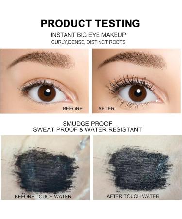 Lovelycat Waterproof anti sweat non discoloration dyeing long roll thick eye black black plump eye black lengthening thickness curling eyelashes for a long time (1PC) - Buy Online on GoSupps.com