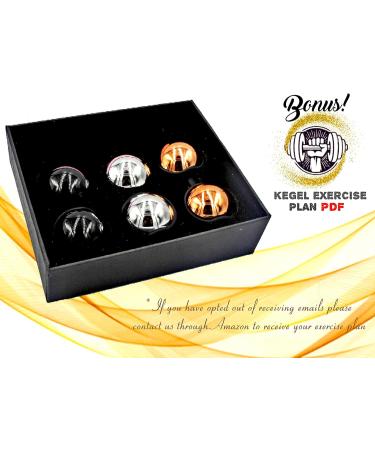 Ben Wa Balls for Women - 6 Premium Kegel Balls for Pelvic Floor Strengthening | Doctor Recommended Bladder Control Exercises | Ideal for Beginners & Pros - Buy Online on GoSupps.com